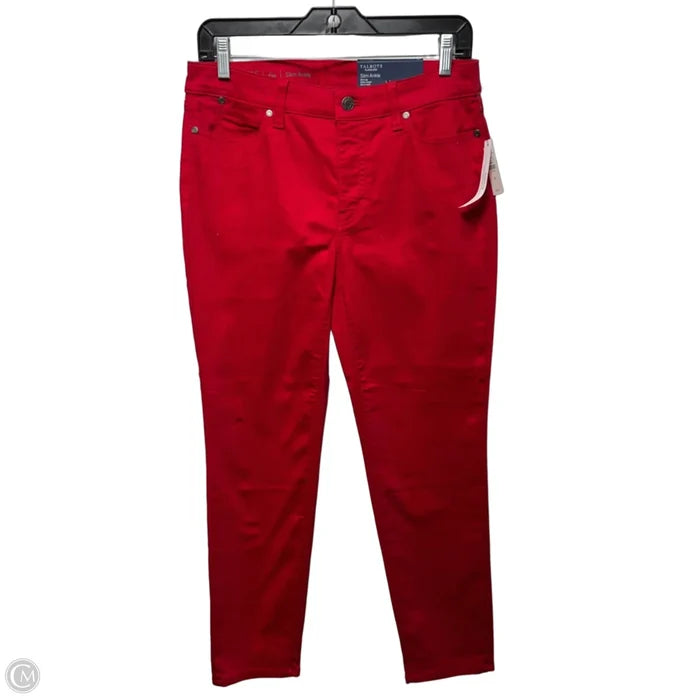 Slim Ankle Jeans By Talbots In Red, Size: 6p