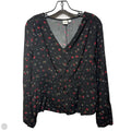 Smocked Waist Top Long Sleeve By Gap In Floral Print, Size: M