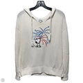 Snoopy Knit Hooded Sweater By Peanuts In Cream, Size: L