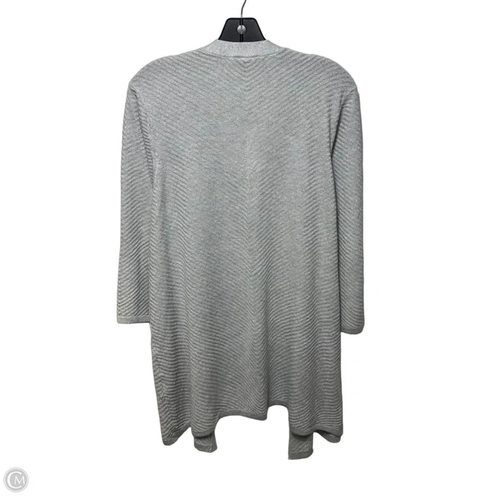 Sparkle Harriet 3/4 Sleeve Cardigan By Chicos In Silver, Size: 16