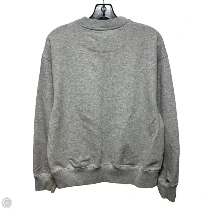 Sporty Boyfriend Sweatshirt Designer By Coach In Grey & Navy, Size: S