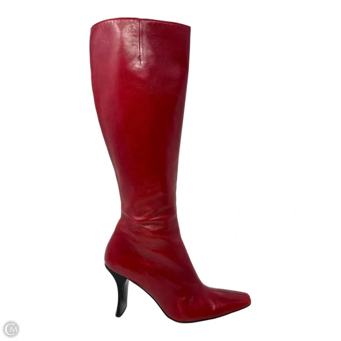Stephy Leather Boots By Robert Clergerie In Red, Size: 7