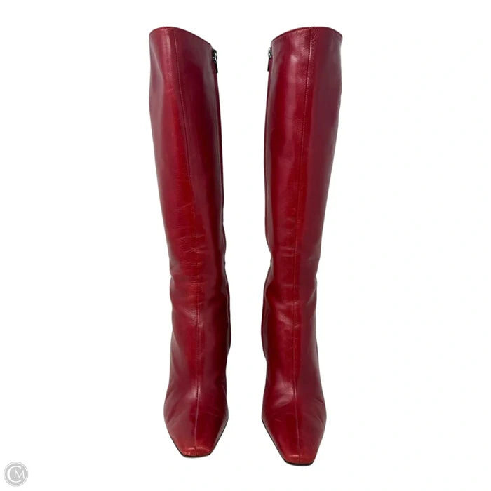 Stephy Leather Boots By Robert Clergerie In Red, Size: 7