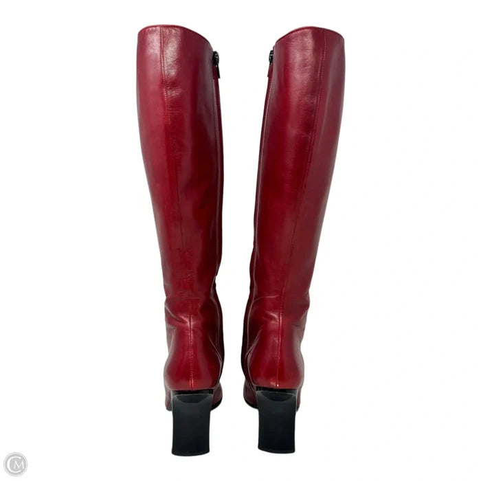 Stephy Leather Boots By Robert Clergerie In Red, Size: 7