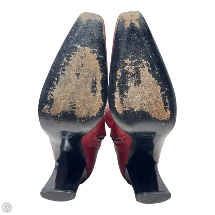 Stephy Leather Boots By Robert Clergerie In Red, Size: 7