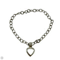 Sterling Silver Chain Bracelet With Heart Charm
