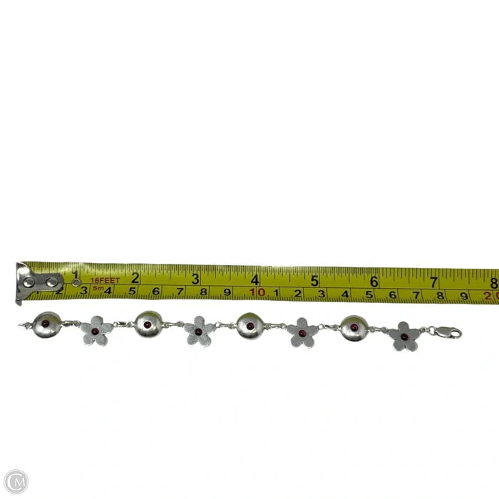 Sterling Silver & Gemstone Flower Bracelet By Boma