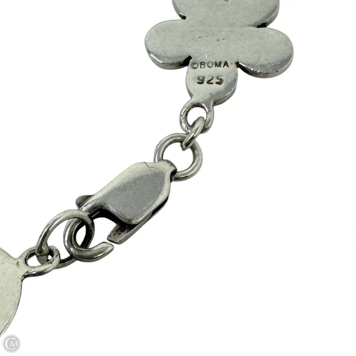 Sterling Silver & Gemstone Flower Bracelet By Boma
