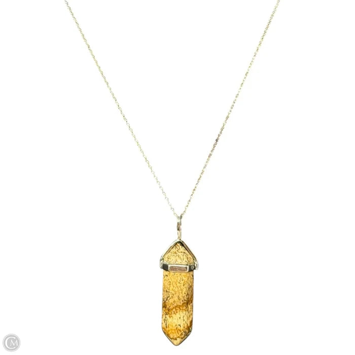 Sterling Silver & Picture Jasper Point Pendant Necklace