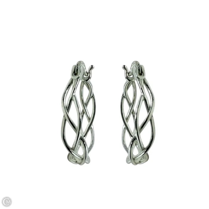 Sterling Silver Twisted Hoop Earrings