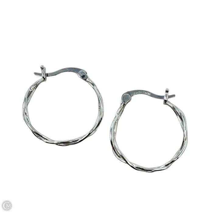 Sterling Silver Twisted Hoop Earrings