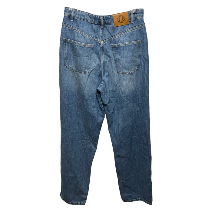Straight Wide Leg Jeans By Maje In Blue Denim, Size: M 8/10 (Fr 38)