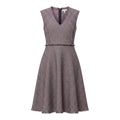 Stretch Tweed Fit & Flare Dress By Rebecca Taylor In Black & Pink, Size: 2