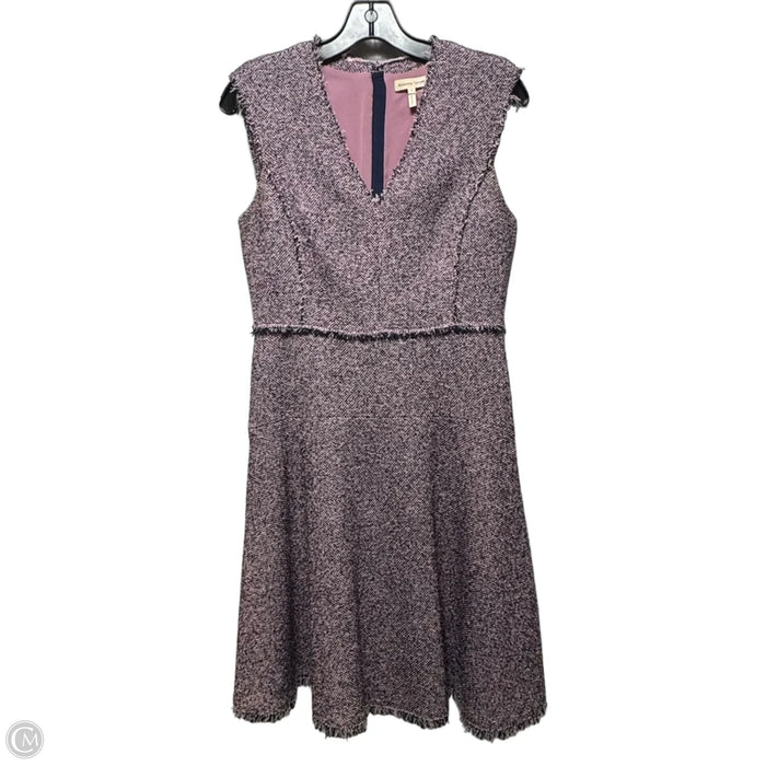 Stretch Tweed Fit & Flare Dress By Rebecca Taylor In Black & Pink, Size: 2