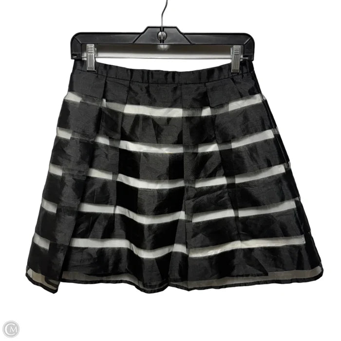 Striped Satin Skirt Designer By Xscape In Striped Pattern, Size: 8