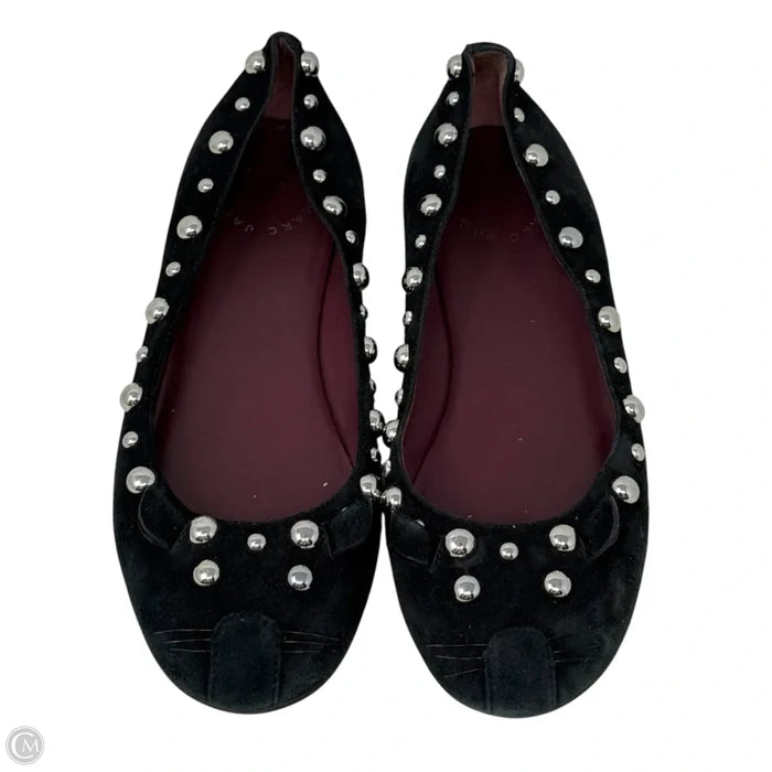 Studded Mouse Ballet Flats Luxury Designer By Marc Jacobs In Black, Size: 6 (36)
