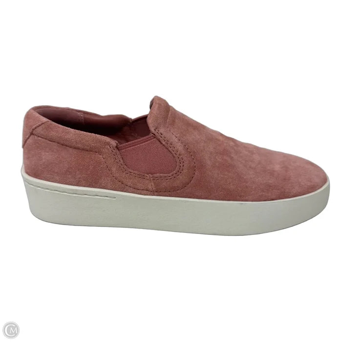 Suede Slip On Shoes Sneakers By Vince In Pink, Size: 5