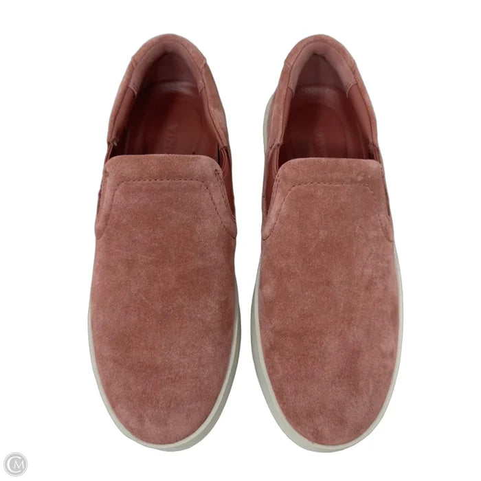 Suede Slip On Shoes Sneakers By Vince In Pink, Size: 5