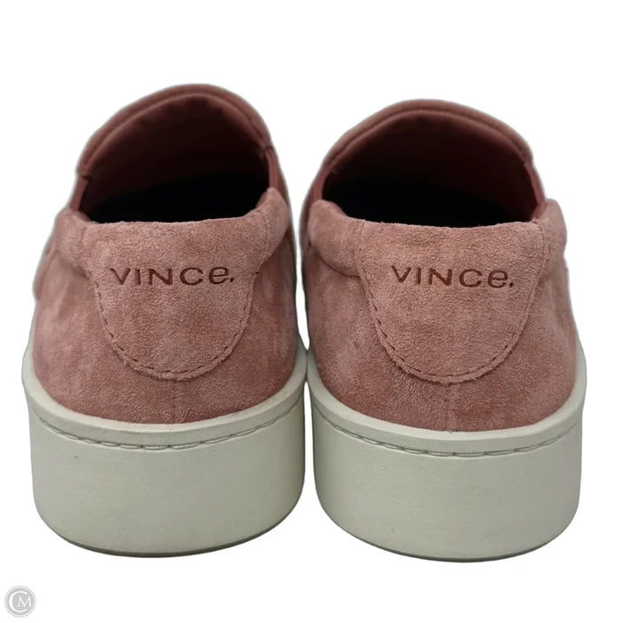 Suede Slip On Shoes Sneakers By Vince In Pink, Size: 5