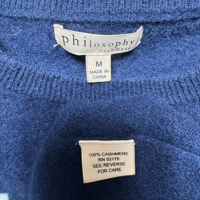 “Sunday” Cashmere Sweater By Philosophy In Navy, Size: M