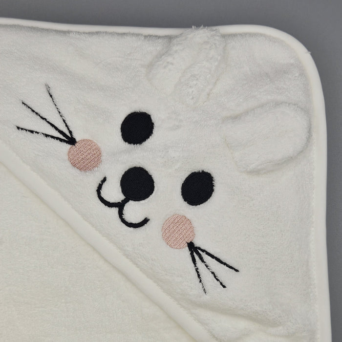 Super-Soft Baby Hooded Towel with Embroidery