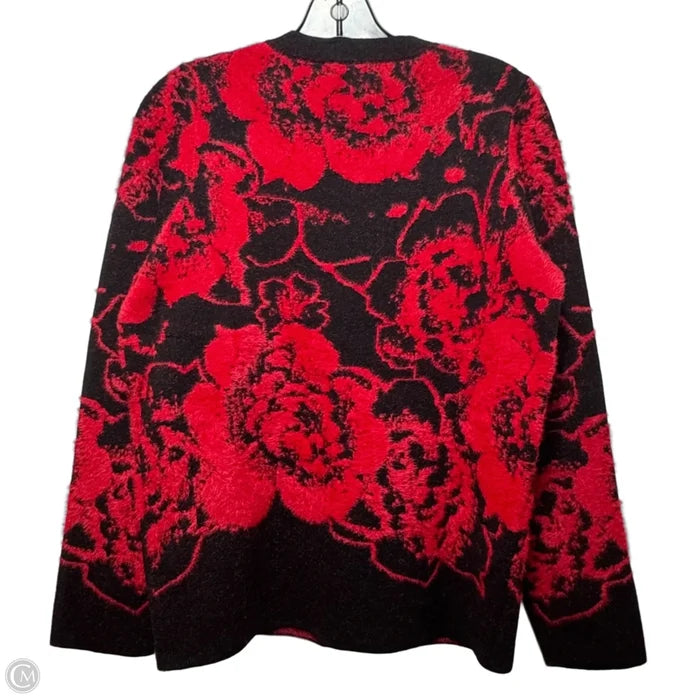 Sweater By Liverpool In Floral Print, Size: S