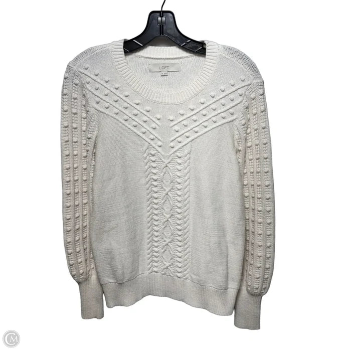 Sweater By Loft In Cream, Size: M