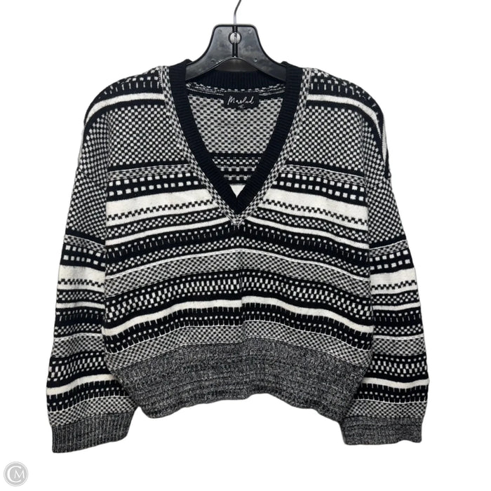 Sweater By Marled In Black & White, Size: M