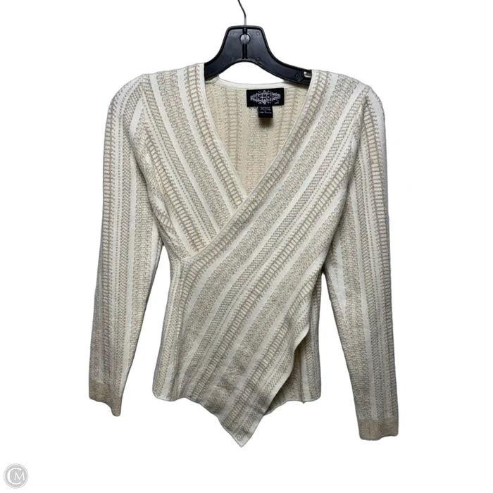 Sweater By Oliver.O By Escio In Cream & Tan, Size: M