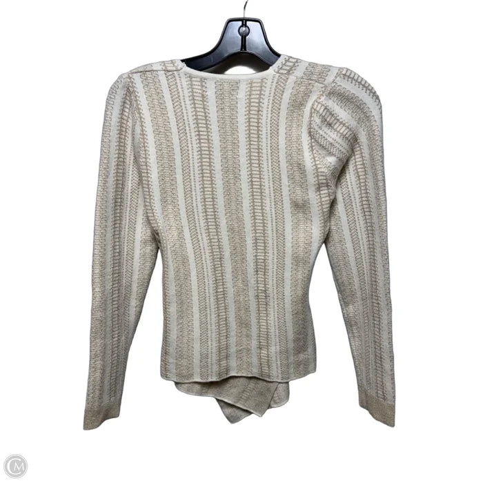 Sweater By Oliver.O By Escio In Cream & Tan, Size: M