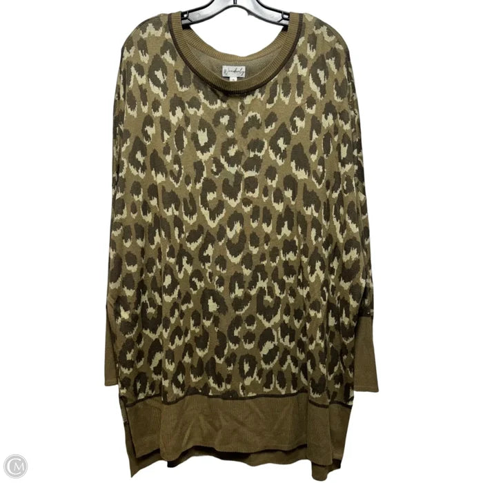 Sweater By Wonderly In Animal Print, Size: Xl