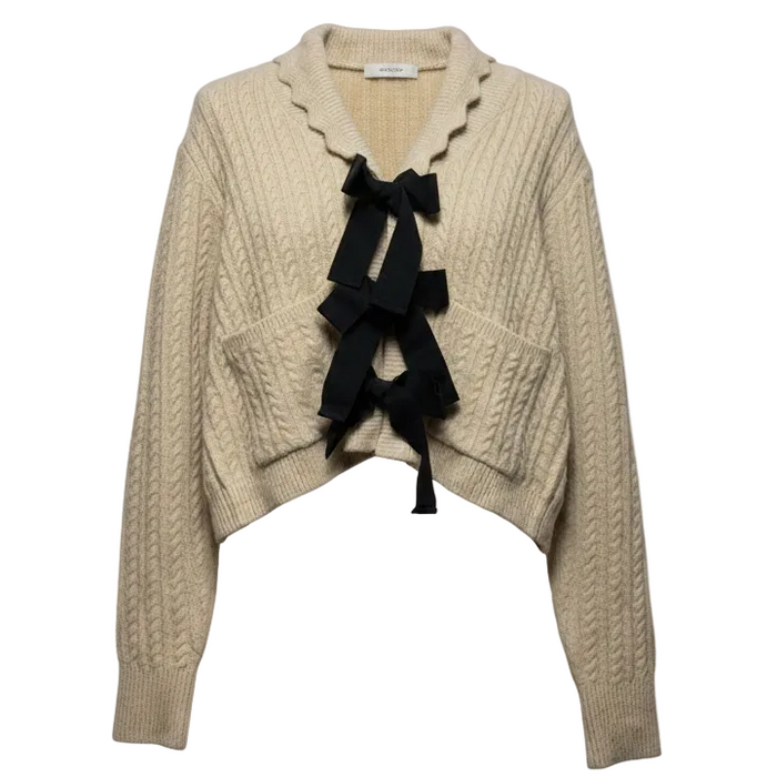 Sweater Cardigan By A Loves A In Tan, Size: M