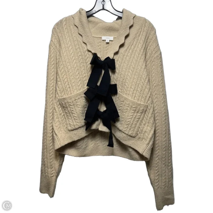 Sweater Cardigan By A Loves A In Tan, Size: M