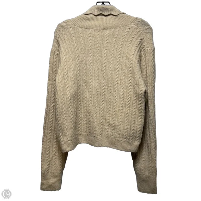 Sweater Cardigan By A Loves A In Tan, Size: M