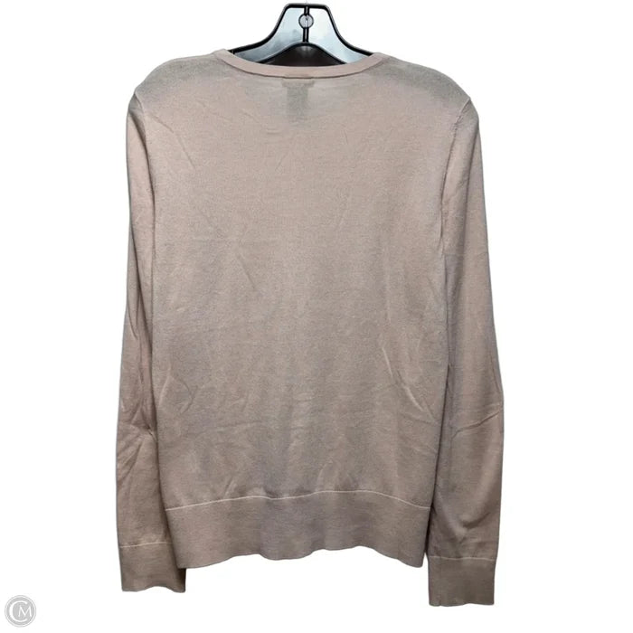 Sweater Cardigan By Ann Taylor In Pink, Size: M