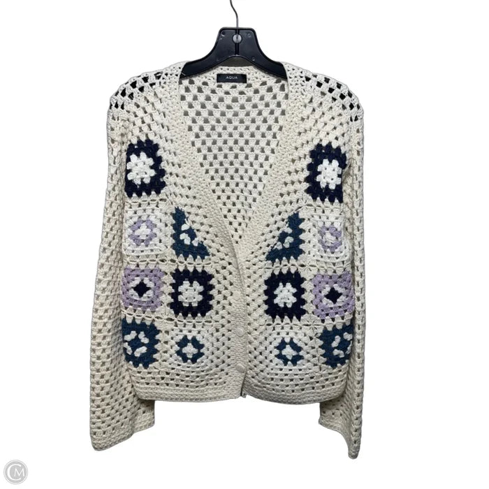 Sweater Cardigan By Aqua In Multi-colored, Size: L