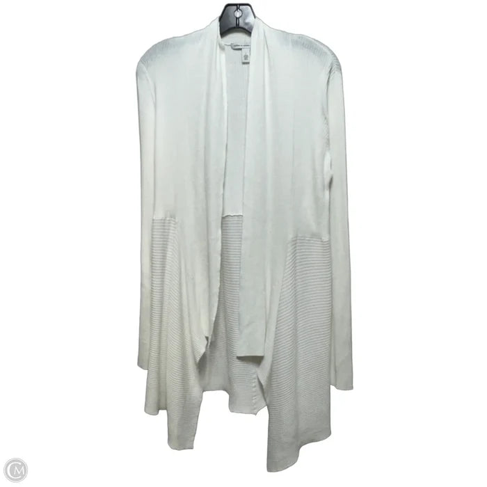 Sweater Cardigan By Autumn Cashmere In White, Size: L