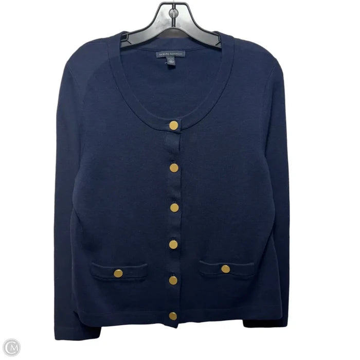 Sweater Cardigan By Banana Republic In Navy, Size: Lp