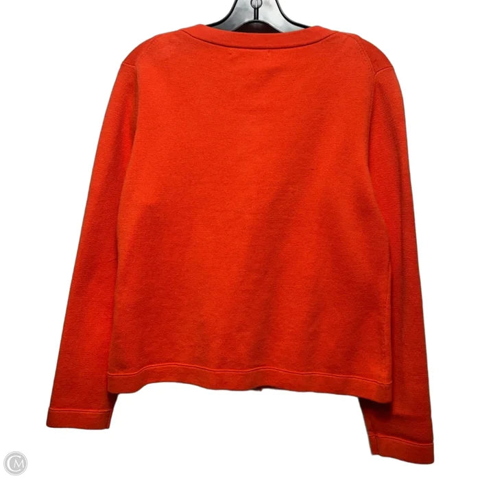Sweater Cardigan By Banana Republic In Orange, Size: Lp