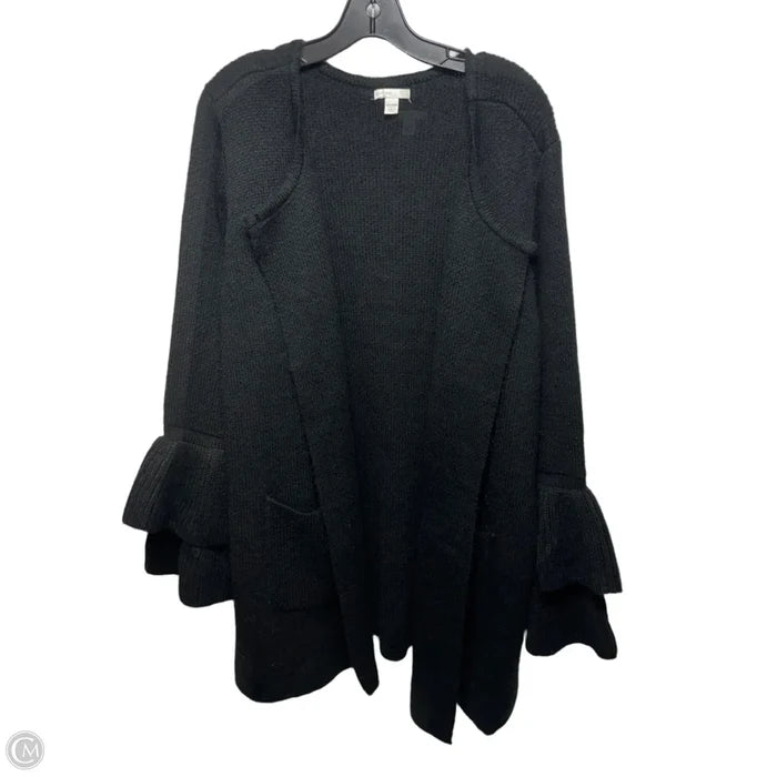 Sweater Cardigan By Cato In Black, Size: 22/24