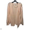 Sweater Cardigan By Cato In Peach, Size: 26/28