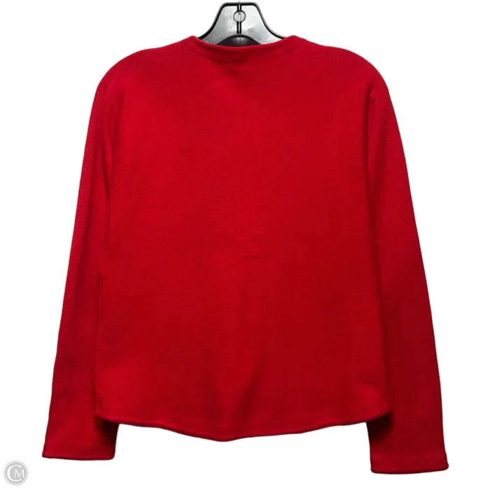 Sweater Cardigan By Chicos In Red, Size: 4