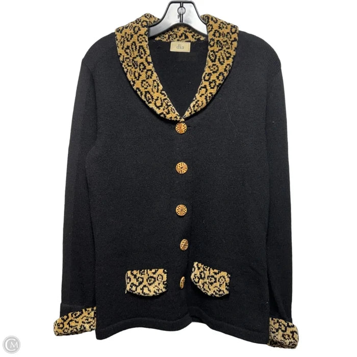 Sweater Cardigan By Dia In Leopard Print, Size: S