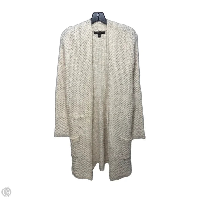 Sweater Cardigan By Fever In Cream, Size: L
