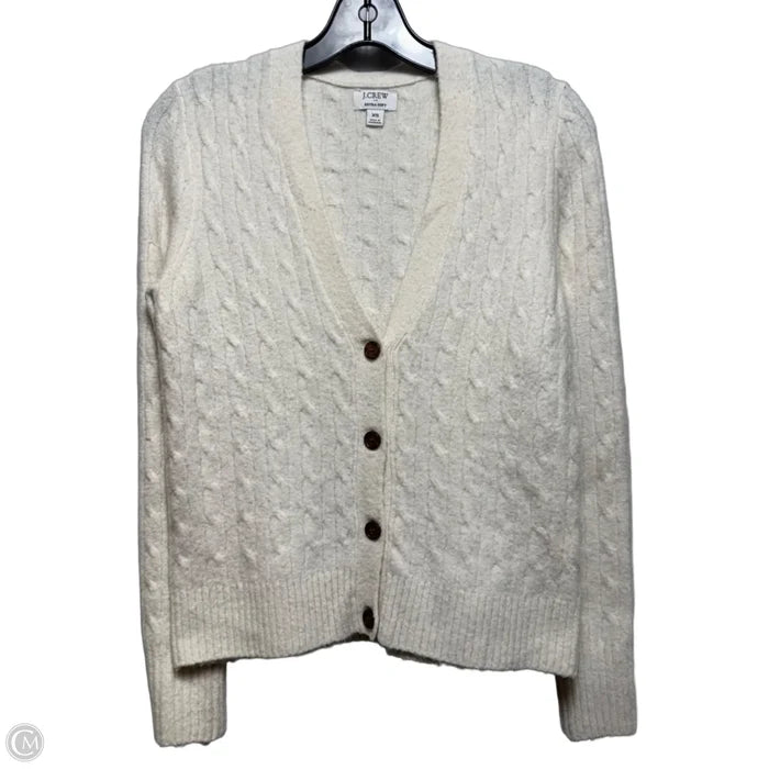 Sweater Cardigan By J. Crew In Cream, Size: Xs