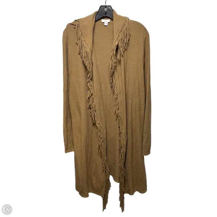 Sweater Cardigan By J. Jill In Tan, Size: L