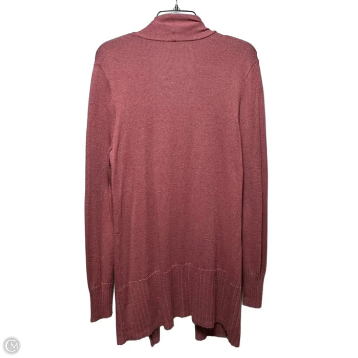 Sweater Cardigan By Loft In Pink, Size: Lp