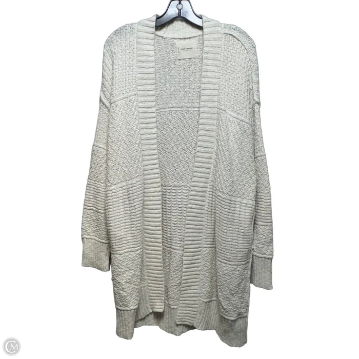 Sweater Cardigan By Lucky Brand In Cream, Size: S