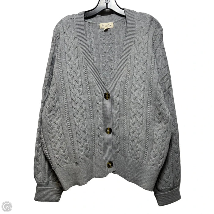 Sweater Cardigan By Marled In Grey, Size: Xl