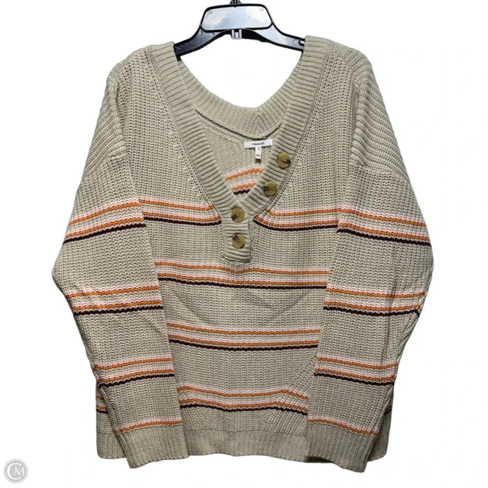 Sweater Cardigan By Maurices In Striped Pattern, Size: Xxl